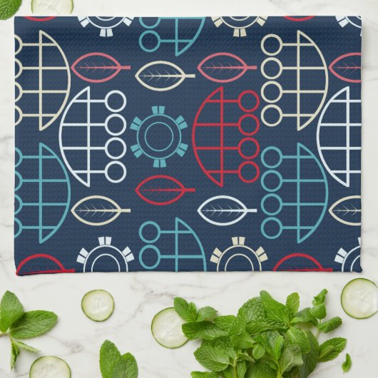 Traditionele Tribal Pattern Art Theedoek (Gevouwen)