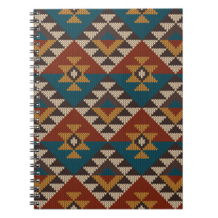 Traditionele tribale aztec naadloos patroon op w notitieboek
