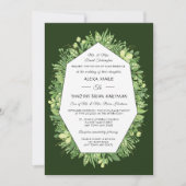 Traditionele Trouwkaart Botanische Tuin Kaart (Voorkant)