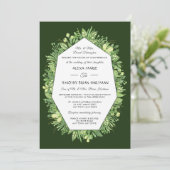 Traditionele Trouwkaart Botanische Tuin Kaart (Staand voorkant)