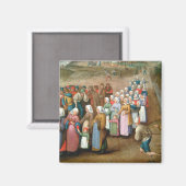 Traditionele Trouwprocessie (Vintage Kunst) Magneet (Voorkant / Achterkant)