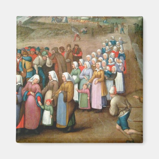 Traditionele Trouwprocessie (Vintage Kunst) Magneet (Voorkant)