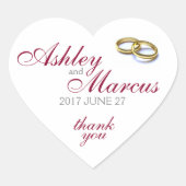 Traditionele trouwringen hart sticker (Voorkant)