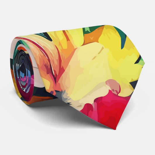 Traditionele tuinbouwtuin in het bijtende land stropdas (Opgerold)