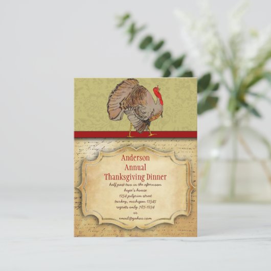traditionele Turkse Thanksgiving Kaart (Staand voorkant)