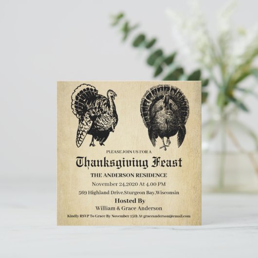  traditionele Turkse Thanksgiving Kaart (Staand voorkant)