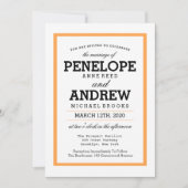 Traditionele typografie-weddenschappen kaart (Voorkant)