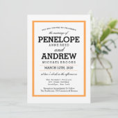 Traditionele typografie-weddenschappen kaart (Staand voorkant)