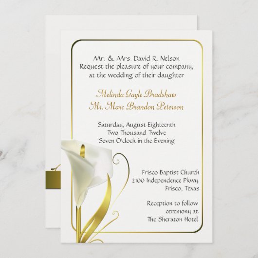 Traditionele uitnodiging tot weddenschap tussen iv (Voorkant / Achterkant)