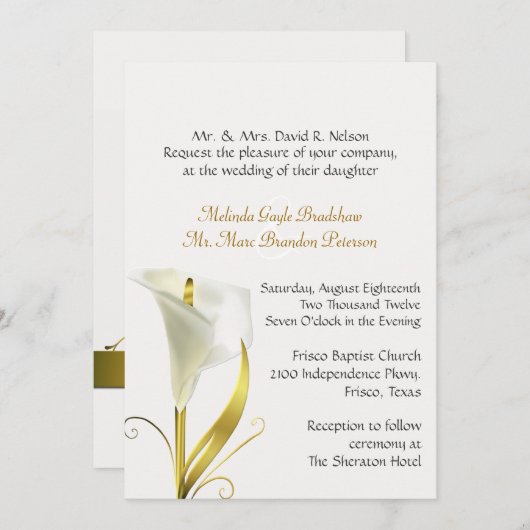 Traditionele uitnodiging tot weddenschap tussen iv (Voorkant / Achterkant)