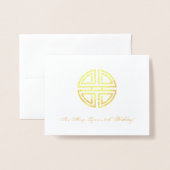 Traditionele uitnodiging voor Chinese verjaardagen (Voorkant met envelop)