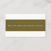 Traditionele, unieke standaard traditionele standa visitekaartje (Achterkant)