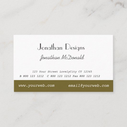 Traditionele, unieke standaard traditionele standa visitekaartje (Voorkant)