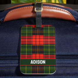 Traditionele Vakantie Plaid Bagagelabel