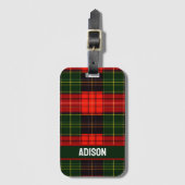 Traditionele Vakantie Plaid Bagagelabel (Voorkant (verticaal))