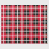 Traditionele vakantie rode zwarte plaid cadeaupapier (Vlak)