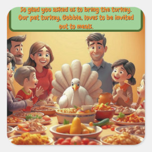 Traditionele vakantie Sillies Thanksgiving Sticker