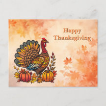 Traditionele vakantie Thanksgiving Briefkaart