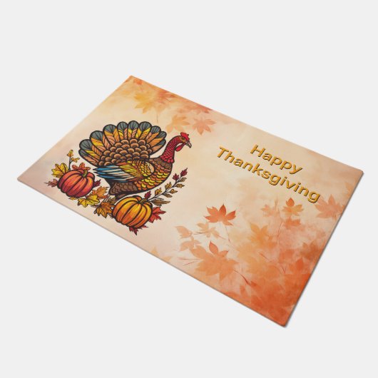 Traditionele vakantie Thanksgiving deurmat (Schuin)