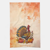 Traditionele vakantie Thanksgiving keukenhanddoek (Verticaal)