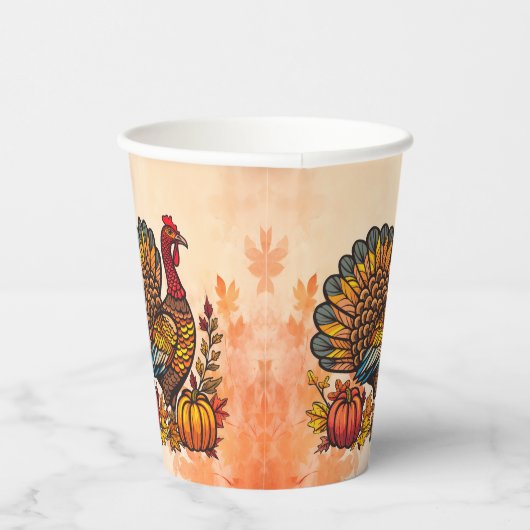 Traditionele vakantie Thanksgiving papieren bekers (Rechts)