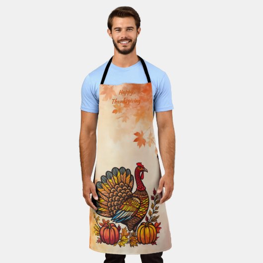 Traditionele vakantie Thanksgiving Schort (Gedragen)