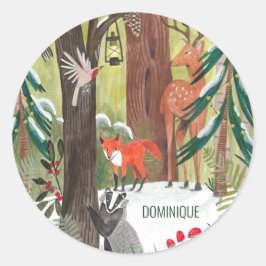 Traditionele vakantiegrondsnaam c ronde sticker