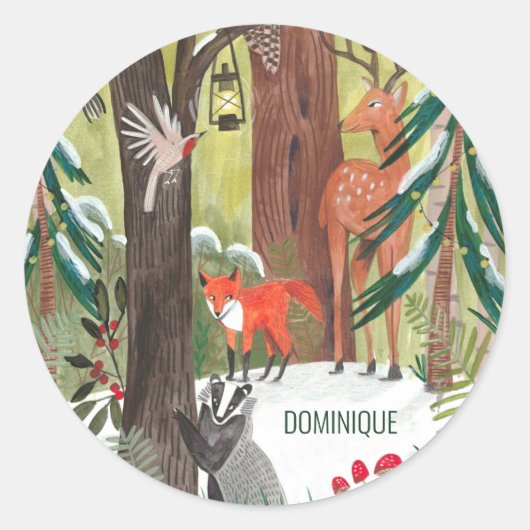 Traditionele vakantiegrondsnaam c ronde sticker (Voorkant)