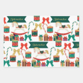 Traditionele vakraker Santa Toys Inpakpapier Vel (Voorkant)