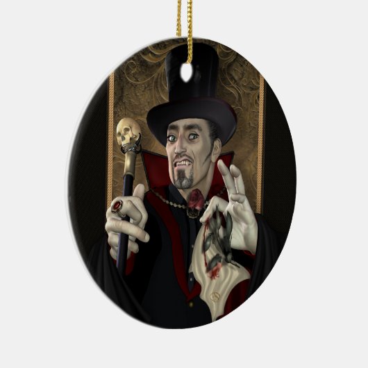 Traditionele Vampire Specialized Round Ornament (Rechts)