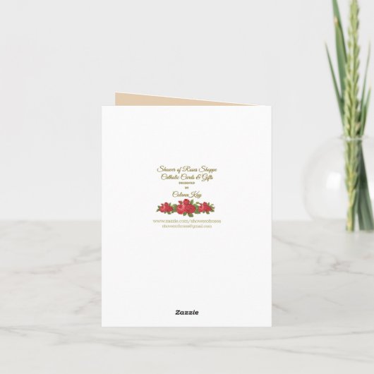 Traditionele Verjaardagszegeningen Maagd Maria Kaa Kaart (Achterkant)