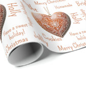 Traditionele Versierde Kerstkoek  Cadeaupapier (Rol Hoek)