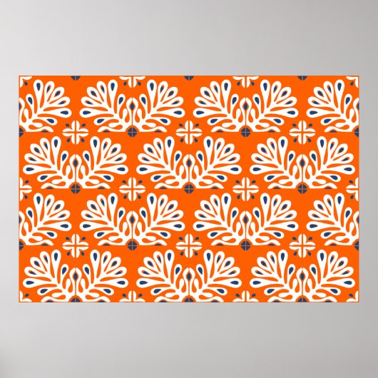 Traditionele  versiering in Scandinavische stijl Poster (Voorkant)