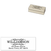 Traditionele versiering retouradres rubberstempel (Gestempeld)