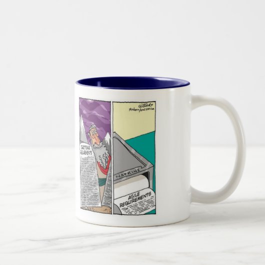 Traditionele versus flexibele vereisten tweekleurige koffiemok (Rechts)