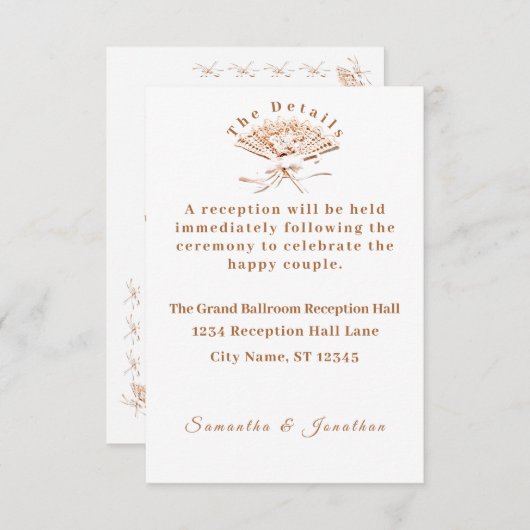 Traditionele Victoriaans bruiloft behuizing Kaart (Voorkant / Achterkant)