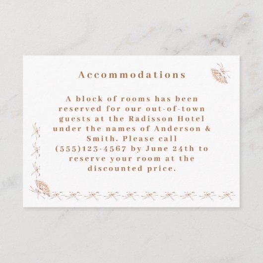 Traditionele Victoriaans bruiloft behuizing Kaart (Achterkant)