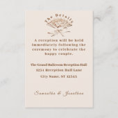 Traditionele Victoriaans bruiloft Informatiekaartje (Voorkant)