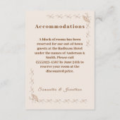 Traditionele Victoriaans bruiloft Informatiekaartje (Achterkant)