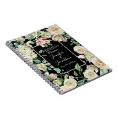 Traditionele Victoriaans bruine-roodbruinplant Notitieboek (Rechterzijde)