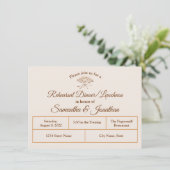 Traditionele Victoriaans repetitie - binnenuitnodi Bedankkaart (Staand voorkant)