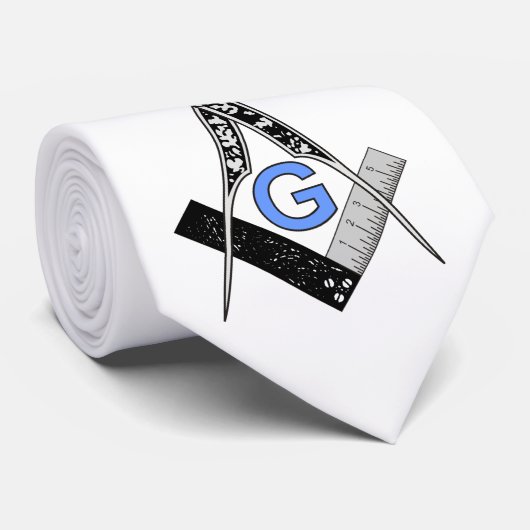 Traditionele vierkant en kompas nr. 6 stropdas (Opgerold)