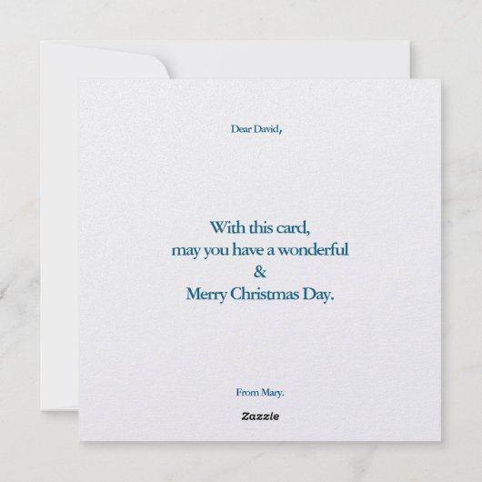 Traditionele vierkante kerstkaart in vintage stijl (Achterkant)