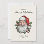 Traditionele vintage kerst feestdagenkaart (Voorkant)