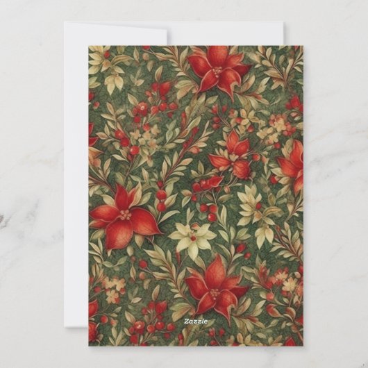 Traditionele vintage kerst feestdagenkaart (Achterkant)