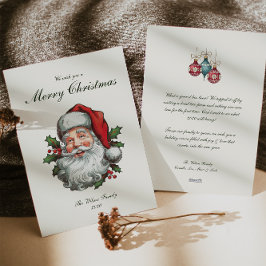 Traditionele vintage kerst feestdagenkaart