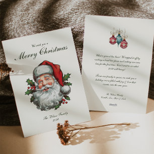 Traditionele vintage kerst feestdagenkaart