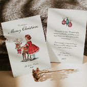 Traditionele vintage kerst feestdagenkaart
