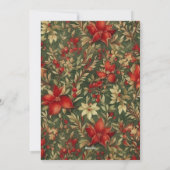 Traditionele vintage kerst feestdagenkaart (Achterkant)