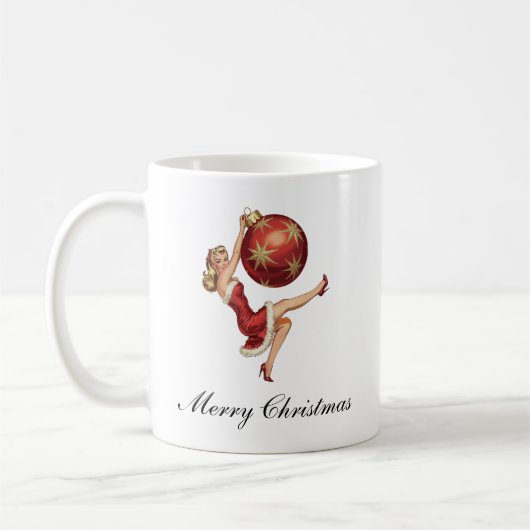 Traditionele vintage kerst koffiemok (Links)